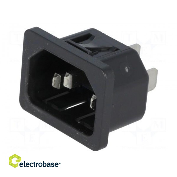 Connector: AC supply | socket | male | 10A | 250VAC | IEC 60320 | C14 (E) фото 2