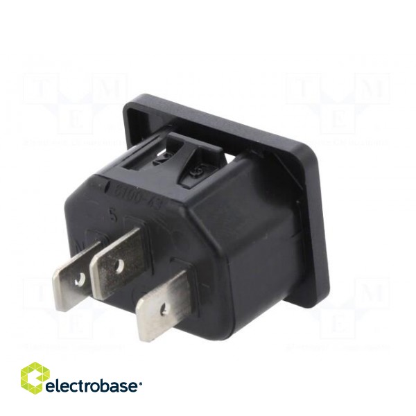 Connector: AC supply | socket | male | 10A | 250VAC | IEC 60320 | C14 (E) paveikslėlis 9