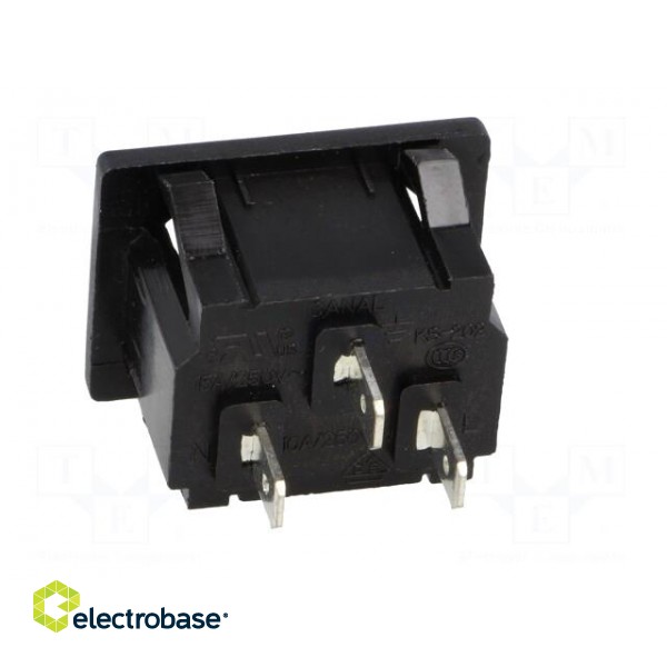 Connector: AC supply | socket | male | 10A | 250VAC | IEC 60320 | C14 (E) paveikslėlis 5