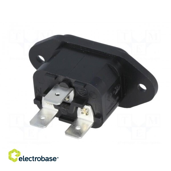Connector: AC supply | socket | male | 10A | 250VAC | IEC 60320 | C14 (E) фото 6