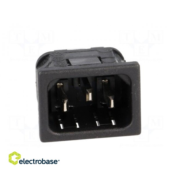 Connector: AC supply | socket | male | 10A | 250VAC | IEC 60320 | C14 (E) paveikslėlis 9