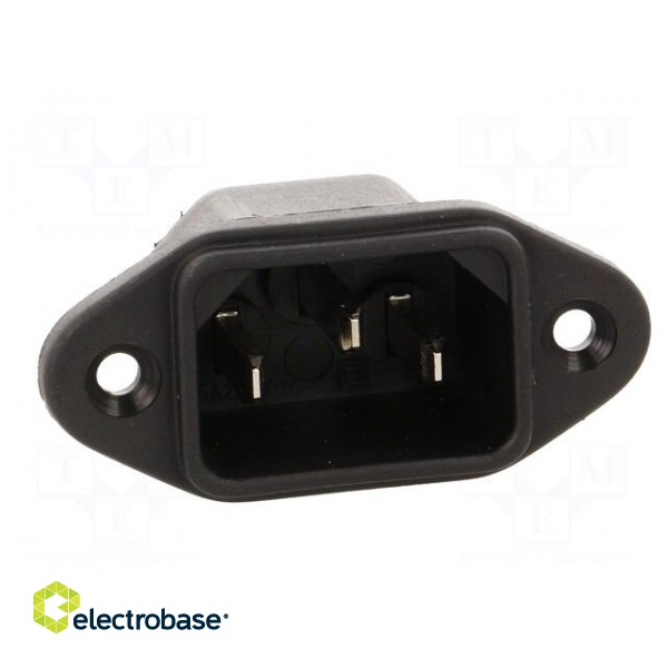 Connector: AC supply | socket | male | 10A | 250VAC | IEC 60320 | C14 (E) paveikslėlis 9