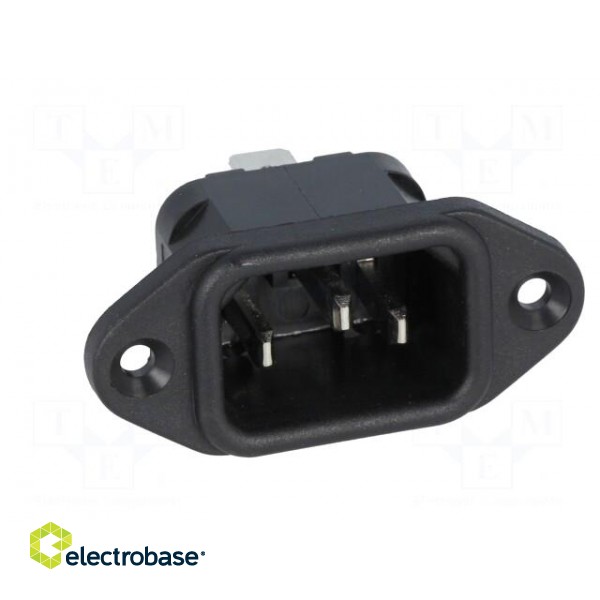 Connector: AC supply | socket | male | 10A | 250VAC | IEC 60320 | C14 (E) image 9