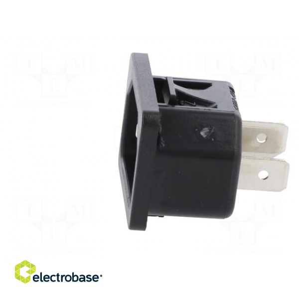 Connector: AC supply | socket | male | 10A | 250VAC | IEC 60320 | C14 (E) paveikslėlis 3