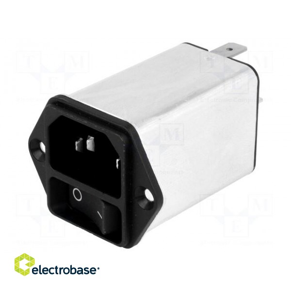 Connector: AC supply | socket | male | 10A | 250VAC | IEC 60320 | 300uH image 1