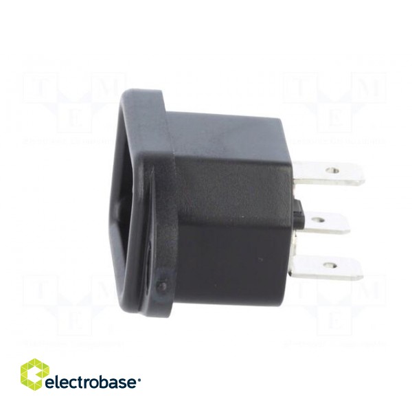 Connector: AC supply | socket | male | 10A | 250VAC | IEC 60320 | C14 (E) paveikslėlis 3