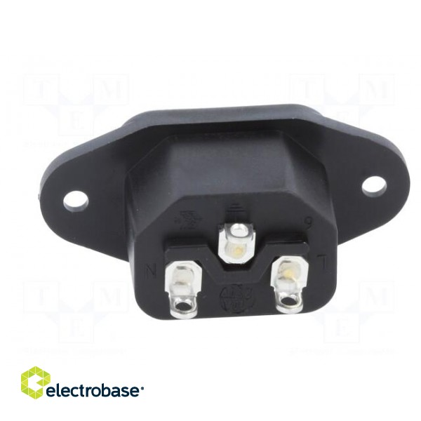 Connector: AC supply | socket | male | 10A | 250VAC | IEC 60320 | C14 (E) paveikslėlis 5