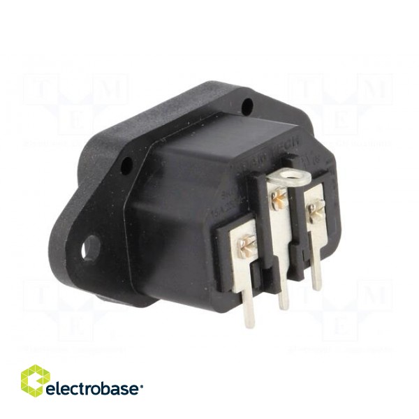 Connector: AC supply | socket | male | 10A | 250VAC | IEC 60320 | C14 (E) paveikslėlis 4