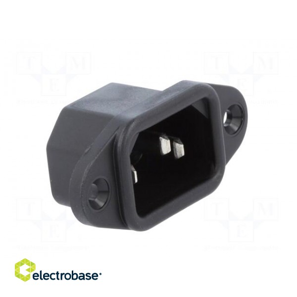 Connector: AC supply | socket | male | 10A | 250VAC | IEC 60320 | C14 (E) paveikslėlis 8