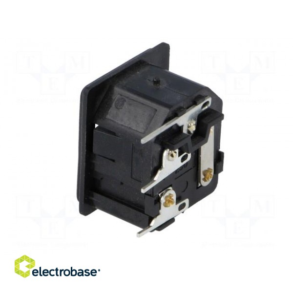 Connector: AC supply | socket | male | 10A | 250VAC | IEC 60320 | C14 (E) paveikslėlis 4