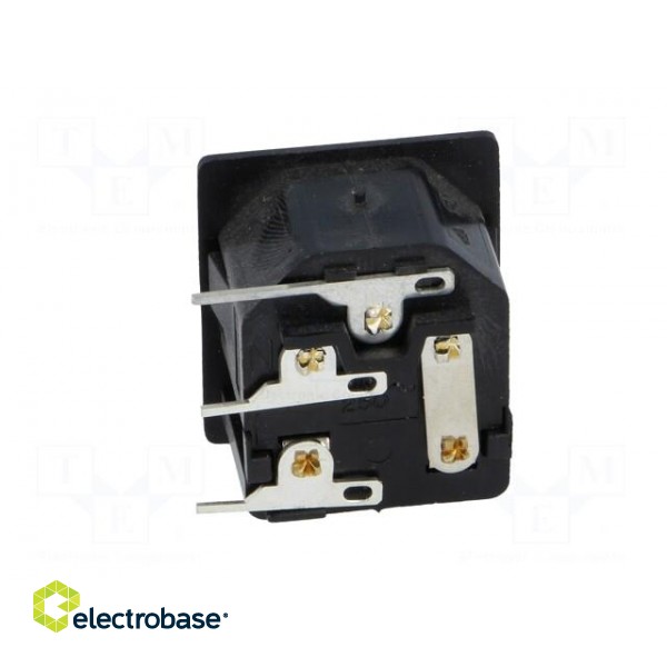 Connector: AC supply | socket | male | 10A | 250VAC | IEC 60320 | C14 (E) paveikslėlis 5