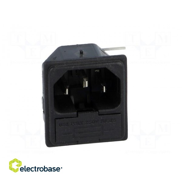 Connector: AC supply | socket | male | 10A | 250VAC | IEC 60320 | C14 (E) paveikslėlis 9