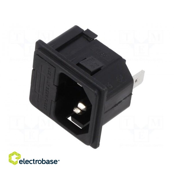 Connector: AC supply | socket | male | 10A | 250VAC | IEC 60320 | C14 (E)