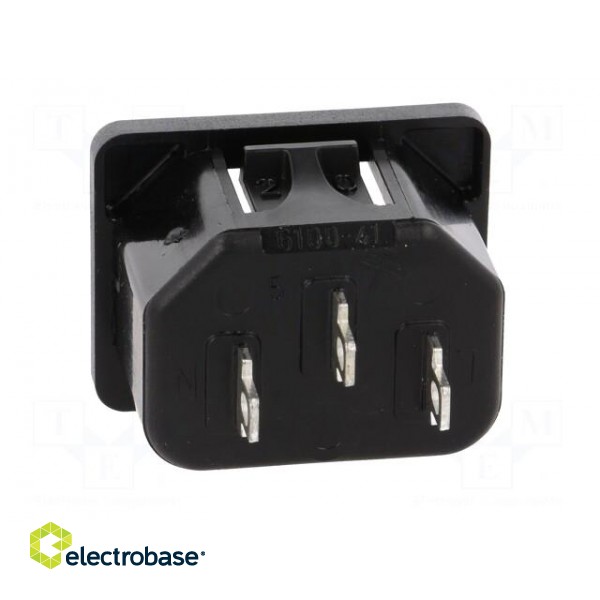 Connector: AC supply | socket | male | 10A | 250VAC | IEC 60320 | C14 (E) image 5