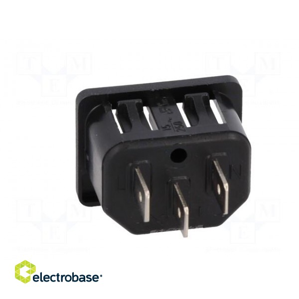 Connector: AC supply | socket | male | 10A | 250VAC | IEC 60320 | C16 image 5