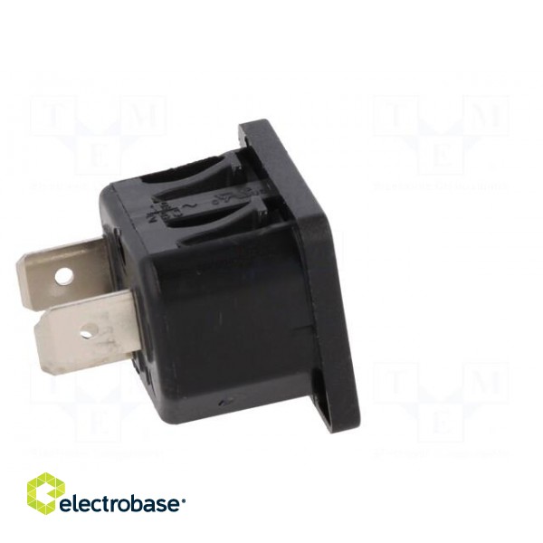 Connector: AC supply | socket | male | 10A | 250VAC | IEC 60320 | C16 image 7