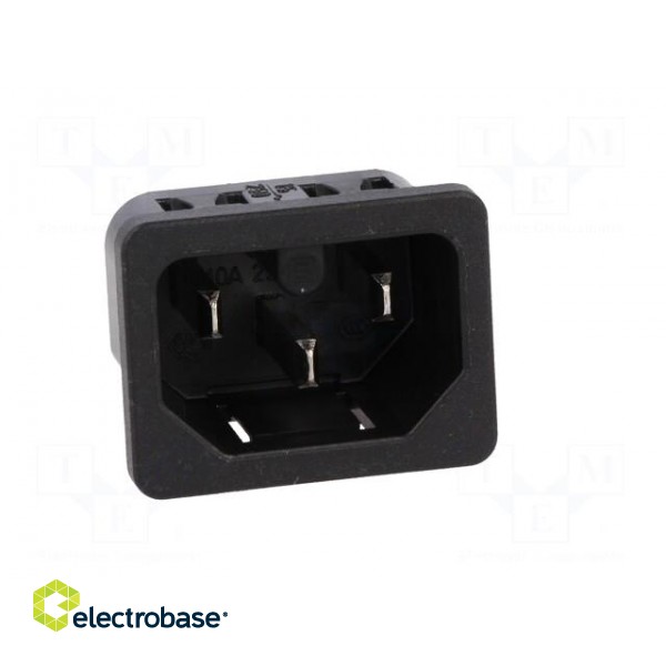 Connector: AC supply | socket | male | 10A | 250VAC | IEC 60320 | C16 image 9