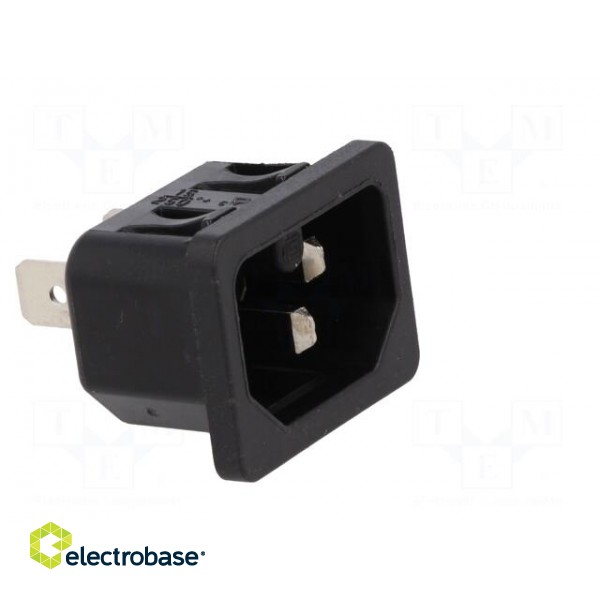Connector: AC supply | socket | male | 10A | 250VAC | IEC 60320 | C16 image 8