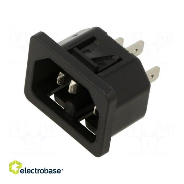 Connector: AC supply | socket | male | 10A | 250VAC | IEC 60320 | C16