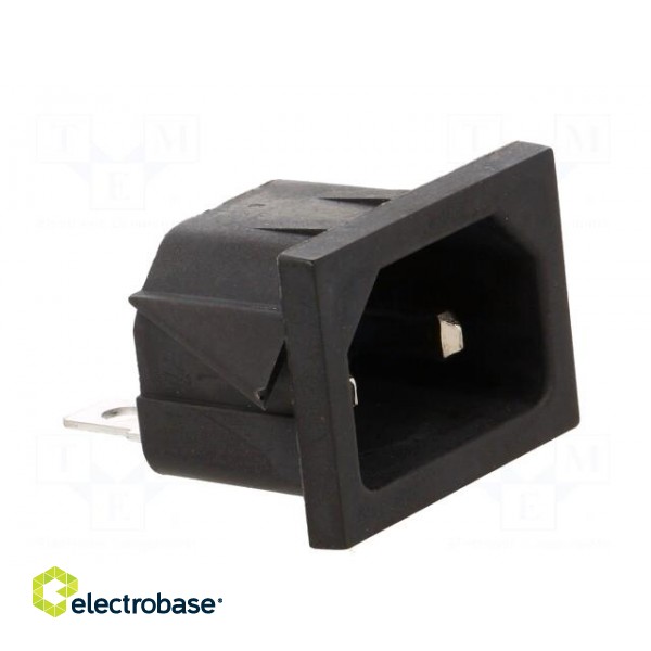 Connector: AC supply | socket | male | 10A | 250VAC | IEC 60320 | C18 paveikslėlis 8