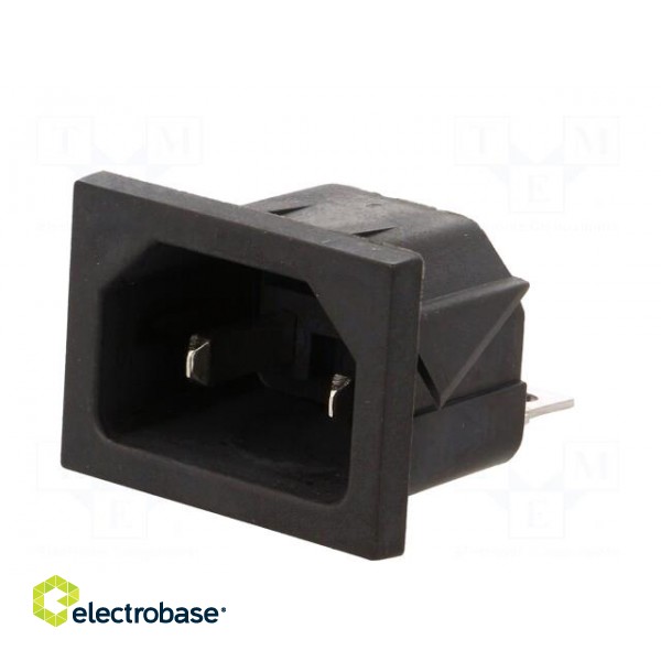 Connector: AC supply | socket | male | 10A | 250VAC | IEC 60320 | C18 paveikslėlis 2