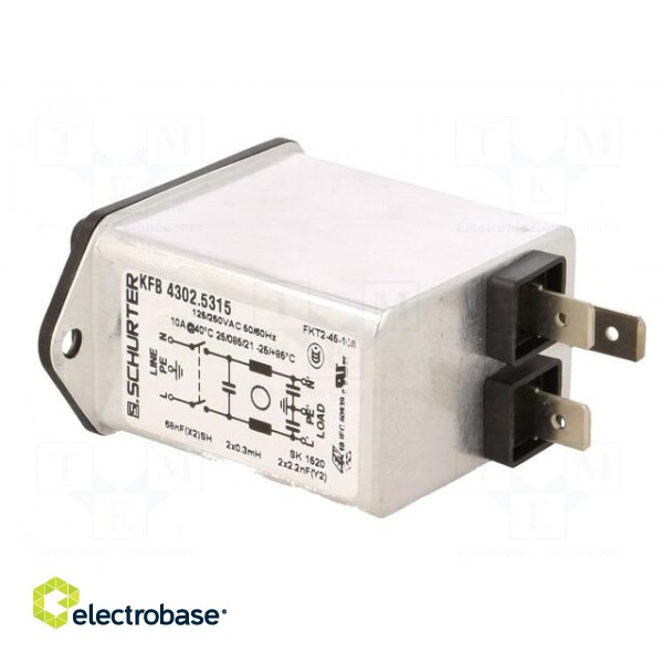 Connector: AC supply | socket | male | 10A | 250VAC | IEC 60320 | max.8mm image 4