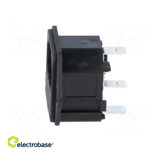 Connector: AC supply | socket | male | 10A | 250VAC | IEC 60320 | UL94V-0 фото 3