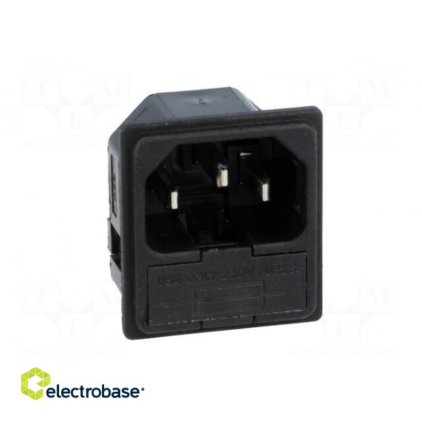 Connector: AC supply | socket | male | 10A | 250VAC | IEC 60320 | UL94V-0 image 9