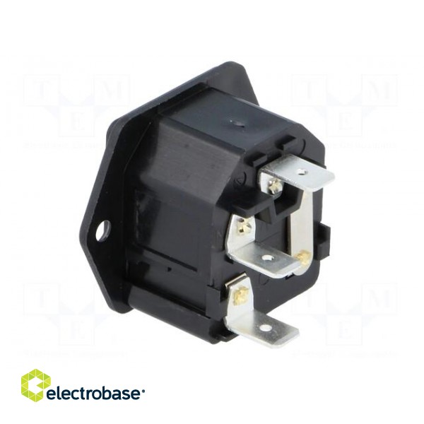 Connector: AC supply | socket | male | 10A | 250VAC | IEC 60320 | UL94V-0 image 4