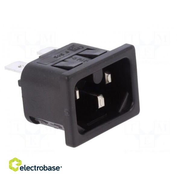 Connector: AC supply | socket | male | 10A | 250VAC | IEC 60320 | UL94V-0 paveikslėlis 8