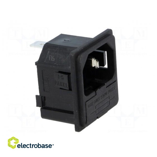 Connector: AC supply | socket | male | 10A | 250VAC | IEC 60320 | UL94V-0 image 8