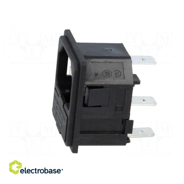 Connector: AC supply | socket | male | 10A | 250VAC | IEC 60320 | UL94V-0 image 3