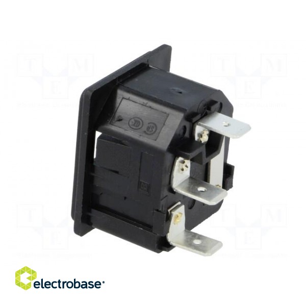 Connector: AC supply | socket | male | 10A | 250VAC | IEC 60320 | UL94V-0 image 4