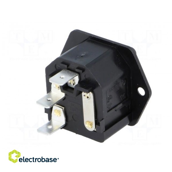 Connector: AC supply | socket | male | 10A | 250VAC | IEC 60320 | UL94V-0 image 6