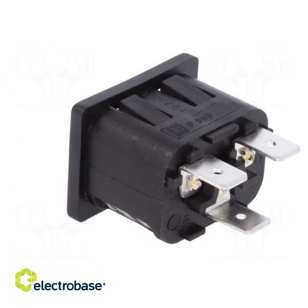 Connector: AC supply | socket | male | 10A | 250VAC | IEC 60320 | UL94V-0 paveikslėlis 4