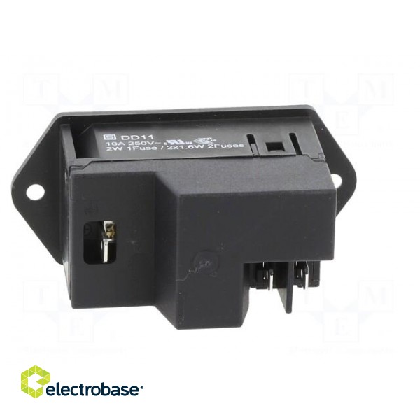 Connector: AC supply | socket | male | 10A | 250VAC | C14 (E) | DD11 image 5