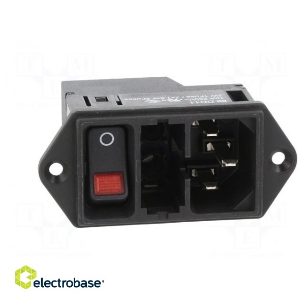 Connector: AC supply | socket | male | 10A | 250VAC | C14 (E) | DD11 фото 9