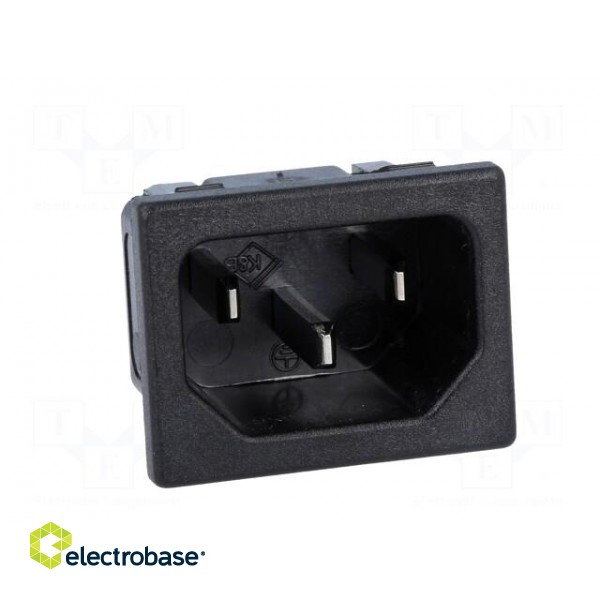 Connector: AC supply | socket | male | 10A | IEC 60320 | C14 (E) image 9