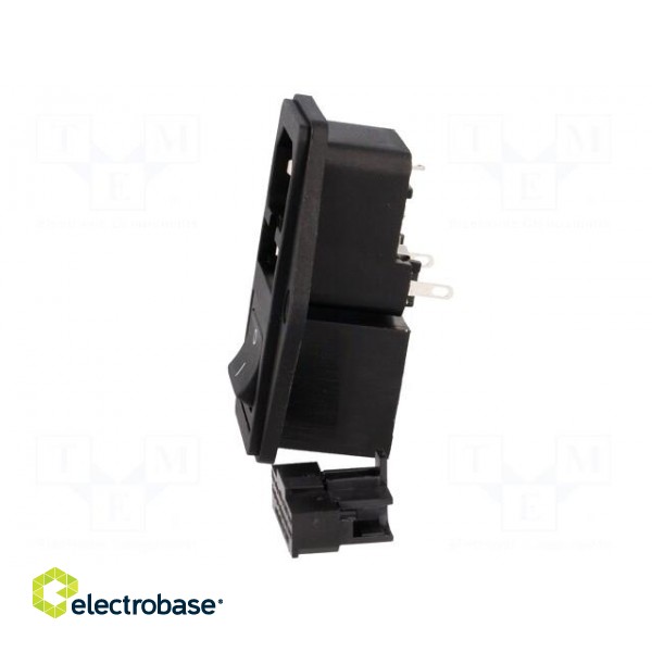 Connector: AC supply | socket | male | 10A | IEC 60320 | soldering | 250V фото 3