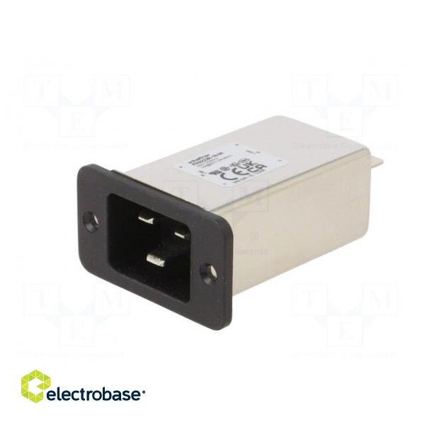 Connector: AC supply | socket | male | 16A | 250VAC | C14 (E) | -25÷85°C фото 2