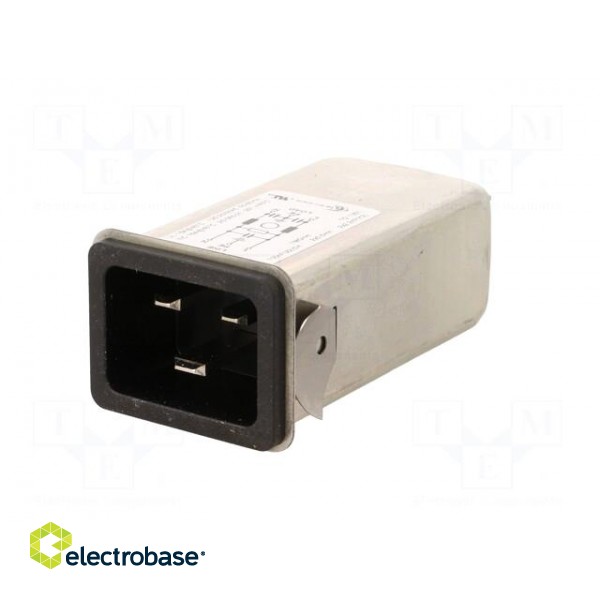 Connector: AC supply | socket | male | 16A | 250VAC | IEC 60320 | 0.6mH image 2