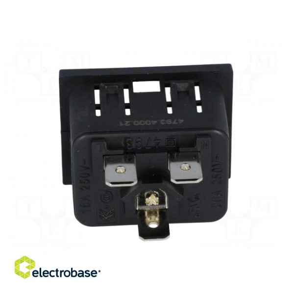 Connector: AC supply | socket | male | 16A | 250VAC | IEC 60320 paveikslėlis 5