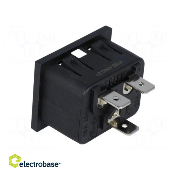 Connector: AC supply | socket | male | 16A | 250VAC | IEC 60320 image 4