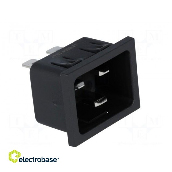 Connector: AC supply | socket | male | 16A | 250VAC | IEC 60320 paveikslėlis 8