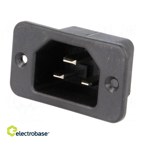 Connector: AC supply | socket | male | 16A | 250VAC | IEC 60320 | C22 image 1