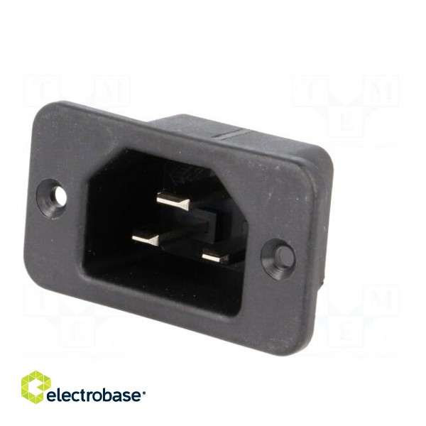 Connector: AC supply | socket | male | 16A | 250VAC | IEC 60320 | C22 image 2
