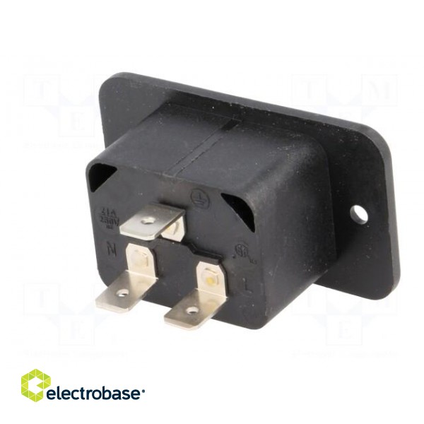 Connector: AC supply | socket | male | 16A | 250VAC | IEC 60320 | C22 image 6