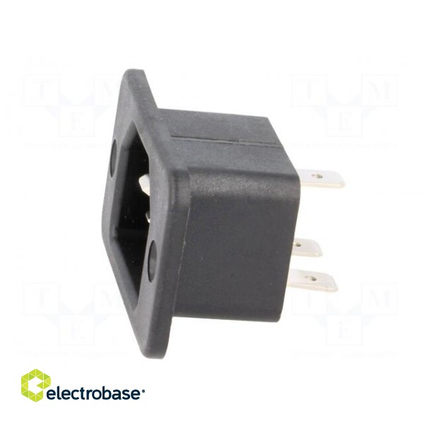 Connector: AC supply | socket | male | 16A | 250VAC | IEC 60320 | C22 image 3