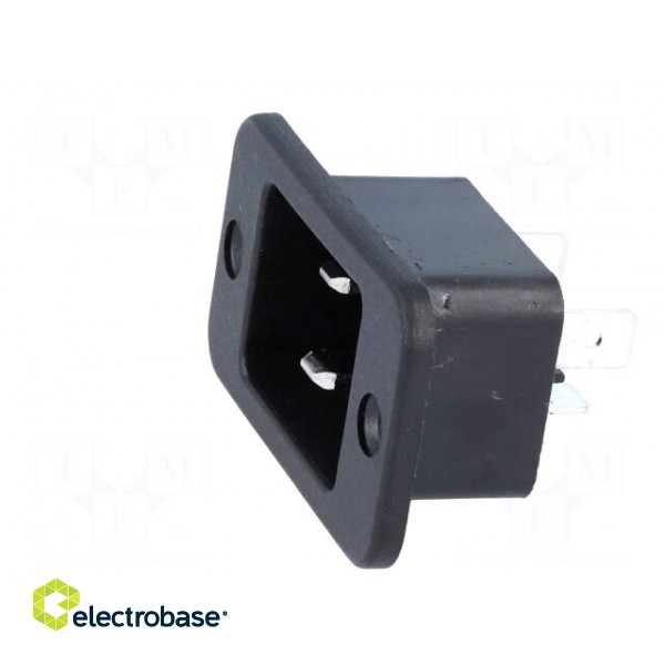 Connector: AC supply | socket | male | 16A | IEC 60320 | C20 (I) | 70°C paveikslėlis 3