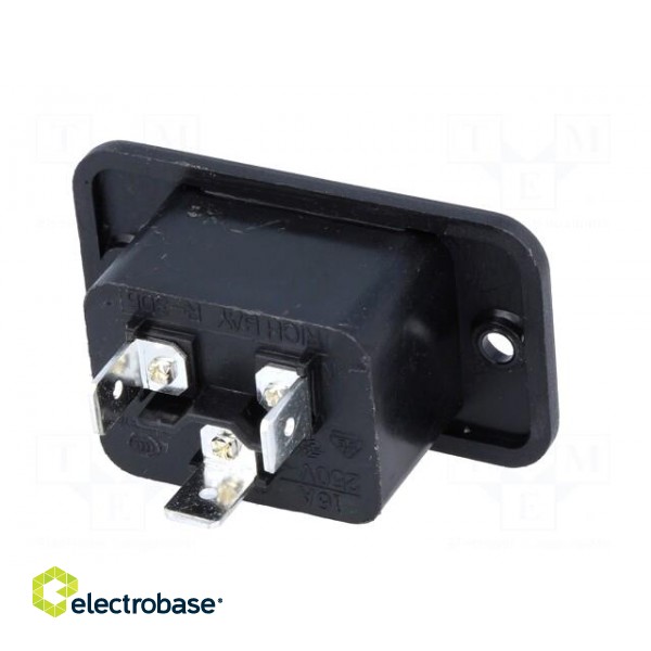 Connector: AC supply | socket | male | 16A | IEC 60320 | C20 (I) | 70°C image 6
